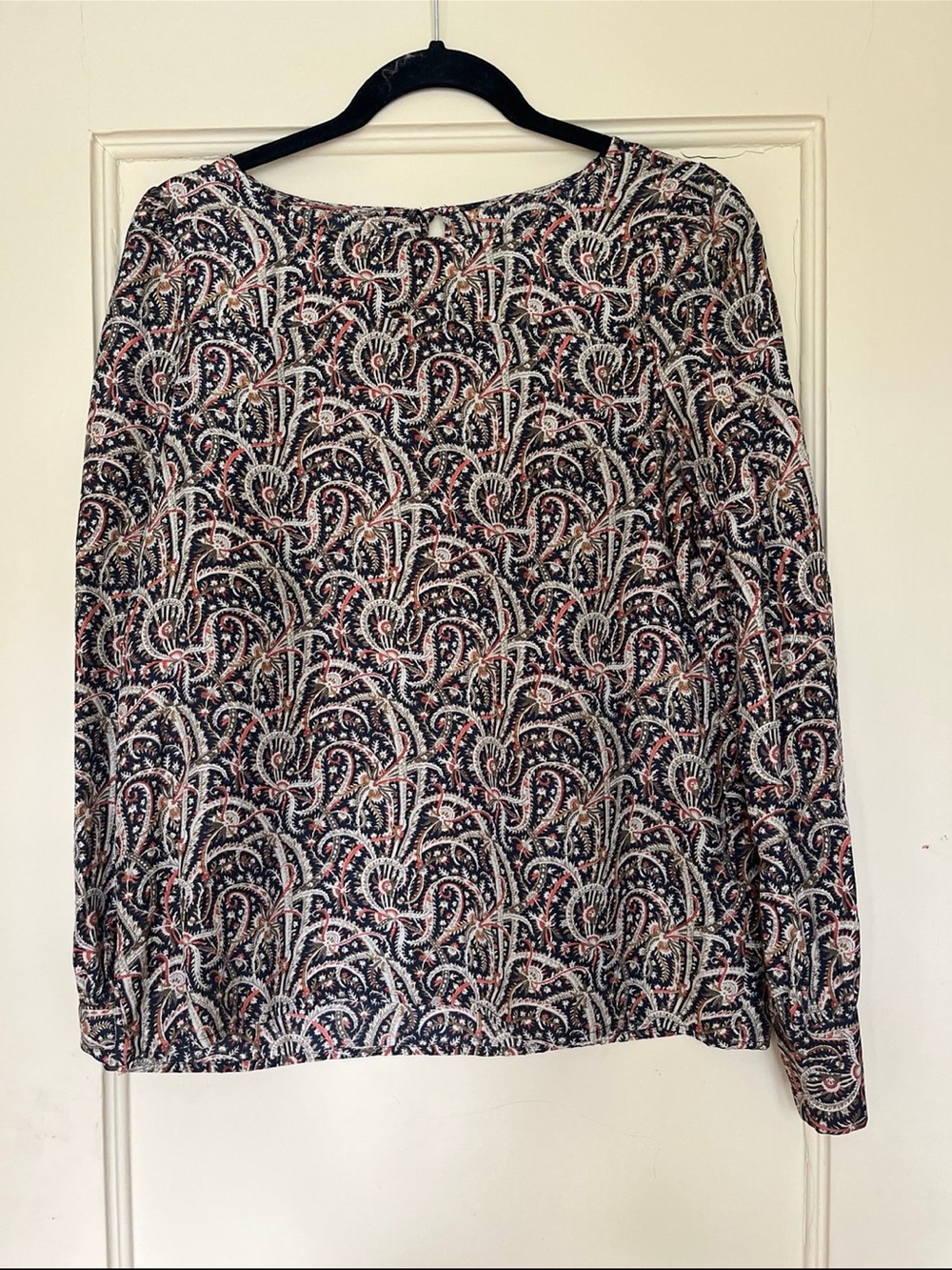 J.Crew JCrew Blouse Paisley Silk 6 S Long Sleeve